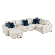 8548BE*5VC2ACRACA (5)4-Piece Sectional with Convertible and Reversible Chaise,  Hidden Storage, Click Motion Back - 8548BE*5VC2ACRACA