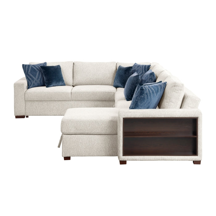 8548BE*6SC15ACLA2 (6)5-Piece Sectional with Reversible Chaise, Pull-out Bed, Hidden Storage and Click Motion Back - 8548BE*6SC15ACLA2