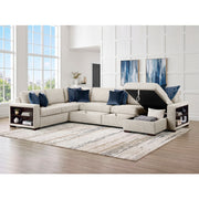 8548BE*6SC15ACLA2 (6)5-Piece Sectional with Reversible Chaise, Pull-out Bed, Hidden Storage and Click Motion Back - 8548BE*6SC15ACLA2