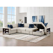 8548BE*6SC15ACLA2 (6)5-Piece Sectional with Reversible Chaise, Pull-out Bed, Hidden Storage and Click Motion Back - 8548BE*6SC15ACLA2