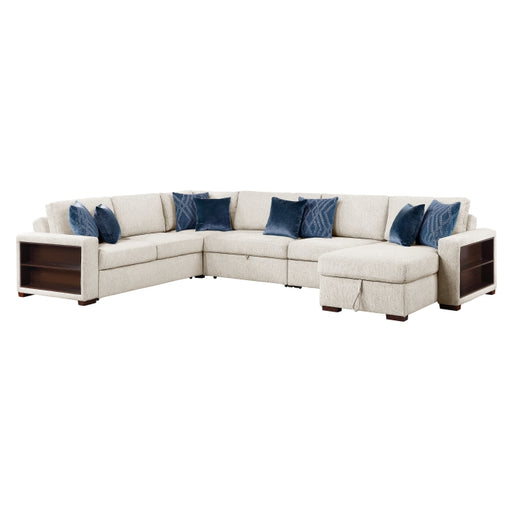 8548BE*6SC15ACLA2 (6)5-Piece Sectional with Reversible Chaise, Pull-out Bed, Hidden Storage and Click Motion Back - 8548BE*6SC15ACLA2