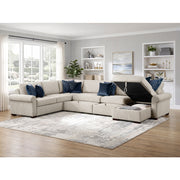 8548BE*6SC15ACLA4 (6)5-Piece Sectional with Reversible Chaise, Pull-out Bed, Hidden Storage and Click Motion Back - 8548BE*6SC15ACLA4