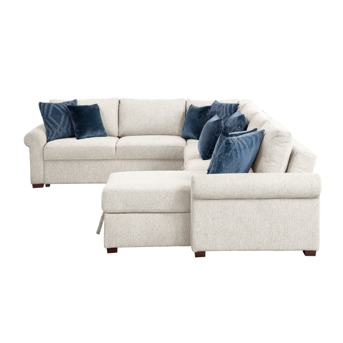 8548BE*6SC15ACLA4 (6)5-Piece Sectional with Reversible Chaise, Pull-out Bed, Hidden Storage and Click Motion Back - 8548BE*6SC15ACLA4