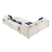8548BE*6SC15ACLA4 (6)5-Piece Sectional with Reversible Chaise, Pull-out Bed, Hidden Storage and Click Motion Back - 8548BE*6SC15ACLA4