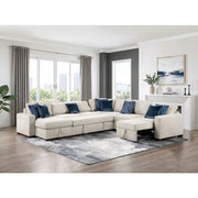 8548BE*6SCACCLA (6)5-Piece Sectional with Reversible Chaise, Pull-out Bed, Hidden Storage and Click Motion Back - 8548BE*6SCACCLA