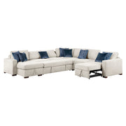 8548BE*6SCACCLA (6)5-Piece Sectional with Reversible Chaise, Pull-out Bed, Hidden Storage and Click Motion Back - 8548BE*6SCACCLA