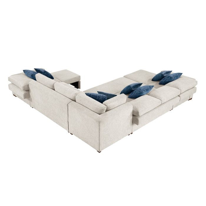 8548BE*6SCACCLA (6)5-Piece Sectional with Reversible Chaise, Pull-out Bed, Hidden Storage and Click Motion Back - 8548BE*6SCACCLA