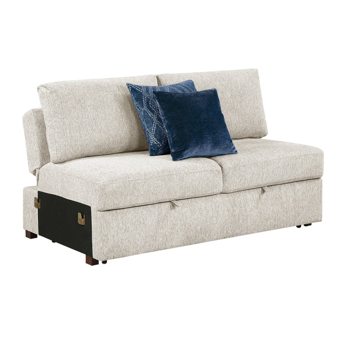 8548BE*6SCACCLA (6)5-Piece Sectional with Reversible Chaise, Pull-out Bed, Hidden Storage and Click Motion Back - 8548BE*6SCACCLA