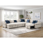 8548BE*6SCACCLA4 (6)5-Piece Sectional with Reversible Chaise, Pull-out Bed, Hidden Storage and Click Motion Back - 8548BE*6SCACCLA4