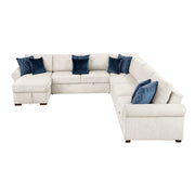 8548BE*6SCACCLA4 (6)5-Piece Sectional with Reversible Chaise, Pull-out Bed, Hidden Storage and Click Motion Back - 8548BE*6SCACCLA4