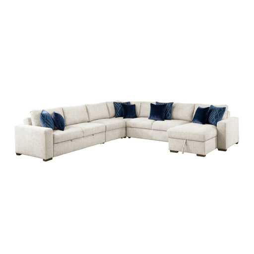 8548BE*6VC2ACR2ACLACA (6)5-Piece Sectional with Reversible Chaise, Pull-out Bed and Hidden Storage - 8548BE*6VC2ACR2ACLACA