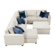 8548BE*6VC2ACR2ACLAOT (6)5-Piece Sectional with Reversible Chaise, Pull-out Bed, Hidden Storage and Ottoman - 8548BE*6VC2ACR2ACLAOT