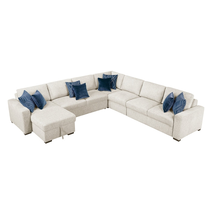 8548BE*6VCCR22AACA (6)5-Piece Sectional with Convertible and Reversible Chaise,  Hidden Storage, Click Motion Back - 8548BE*6VCCR22AACA