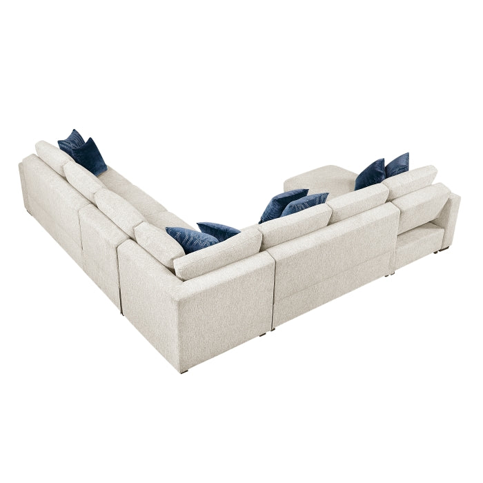 8548BE*6VCCR22AACA (6)5-Piece Sectional with Convertible and Reversible Chaise,  Hidden Storage, Click Motion Back - 8548BE*6VCCR22AACA