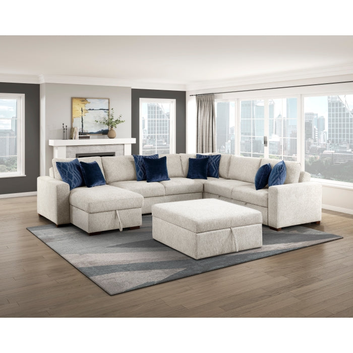 8548BE-OT Storage Ottoman with Casters - 8548BE-OT