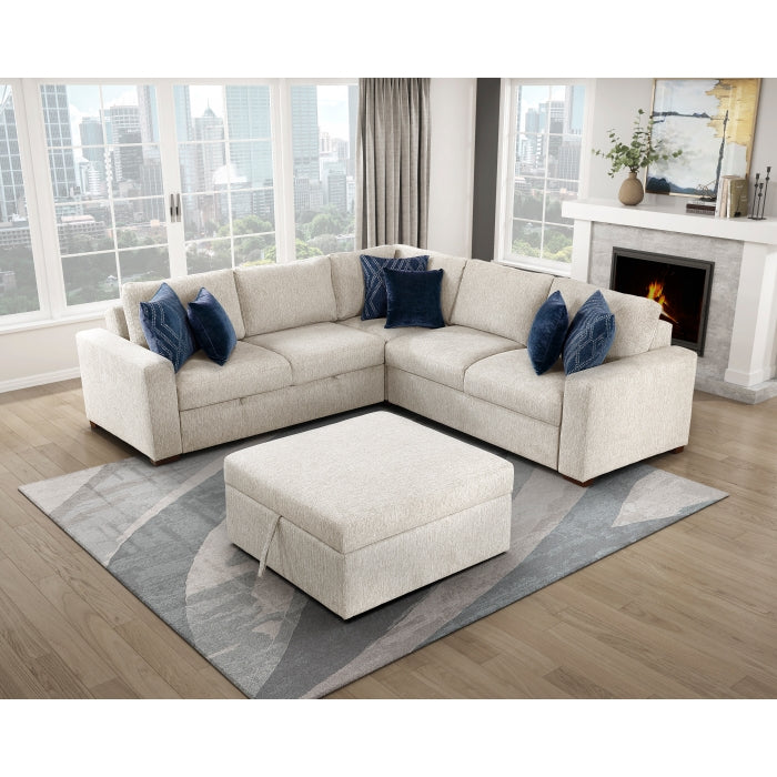 8548BE-OT Storage Ottoman with Casters - 8548BE-OT
