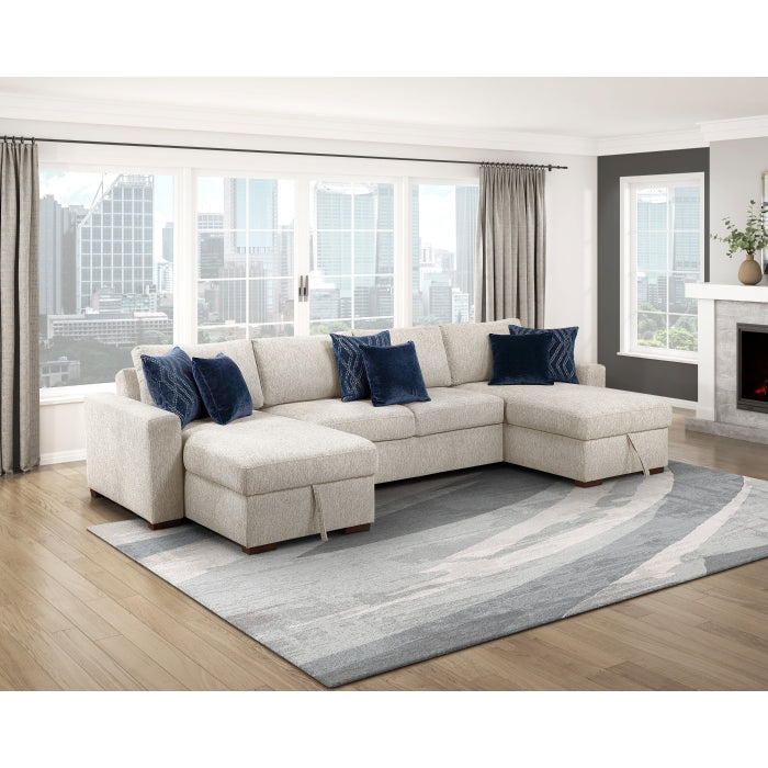 8548BE-VCCL Convertible Armless Storage Chaise with Click Motion Back - 8548BE-VCCL