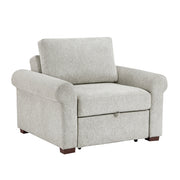 8548GY-2ACCLA4* Convertible Chair with Pull-out Bed, Click Motion Back and Two Roll Arms - 8548GY-2ACCLA4*