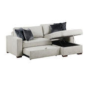 8548GY*3VC15ACLA 2-Piece Sectional with Reversible Chaise, Pull-out Bed and Hidden Storage, Click Motion Back - 8548GY*3VC15ACLA
