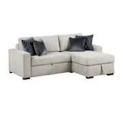 8548GY*3VC15ACLA 2-Piece Sectional with Reversible Chaise, Pull-out Bed and Hidden Storage, Click Motion Back - 8548GY*3VC15ACLA