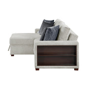 8548GY*3VC15ACLA2 2-Piece Sectional with Reversible Chaise, Pull-out Bed and Hidden Storage, Click Motion Back - 8548GY*3VC15ACLA2