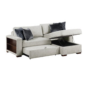 8548GY*3VC15ACLA2 2-Piece Sectional with Reversible Chaise, Pull-out Bed and Hidden Storage, Click Motion Back - 8548GY*3VC15ACLA2
