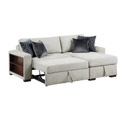 8548GY*3VC15ACLA2 2-Piece Sectional with Reversible Chaise, Pull-out Bed and Hidden Storage, Click Motion Back - 8548GY*3VC15ACLA2