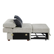 8548GY*3VC15ACLA2 2-Piece Sectional with Reversible Chaise, Pull-out Bed and Hidden Storage, Click Motion Back - 8548GY*3VC15ACLA2
