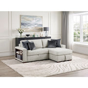 8548GY*3VC15ACLA2 2-Piece Sectional with Reversible Chaise, Pull-out Bed and Hidden Storage, Click Motion Back - 8548GY*3VC15ACLA2