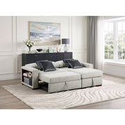 8548GY*3VC15ACLA2 2-Piece Sectional with Reversible Chaise, Pull-out Bed and Hidden Storage, Click Motion Back - 8548GY*3VC15ACLA2