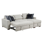 8548GY*3VC2ACLA 2-Piece Sectional with Reversible Chaise, Pull-out Bed and Hidden Storage, Click Motion Back - 8548GY*3VC2ACLA