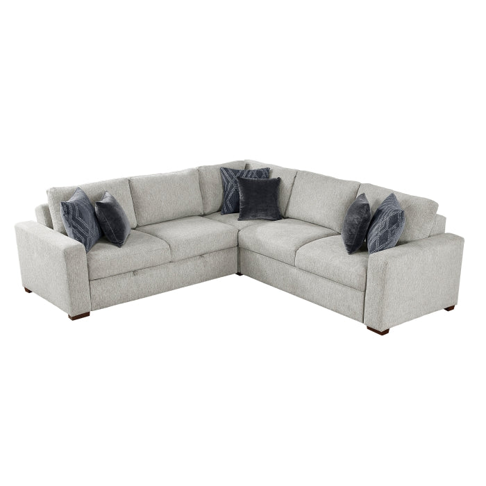 8548GY*42ACLCR2AA 3-Piece Sectional with Pull-out Bed - 8548GY*42ACLCR2AA