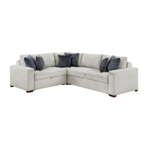 8548GY*4SC15ACLA (4)3-Piece Sectional with Pull-out Bed and Click Motion Back - 8548GY*4SC15ACLA