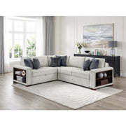 8548GY*4SC15ACLA2 (4)3-Piece Sectional with Pull-out Bed and Click Motion Back - 8548GY*4SC15ACLA2
