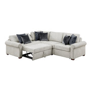 8548GY*4SC15ACLA4 (4)3-Piece Sectional with Pull-out Bed and Click Motion Back - 8548GY*4SC15ACLA4