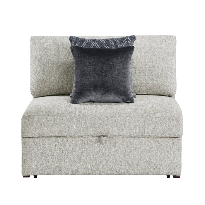 8548GY*4SC15ACLA4 (4)3-Piece Sectional with Pull-out Bed and Click Motion Back - 8548GY*4SC15ACLA4