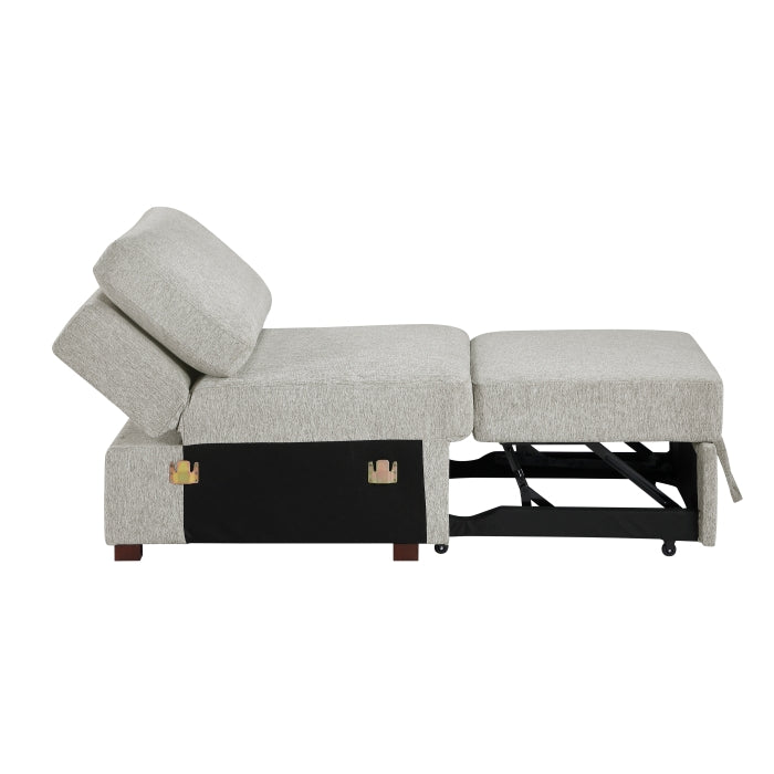 8548GY*4SCACCLA (4)3-Piece Sectional with Pull-out Bed and Click Motion Back - 8548GY*4SCACCLA
