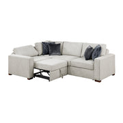 8548GY*4SCACCLA (4)3-Piece Sectional with Pull-out Bed and Click Motion Back - 8548GY*4SCACCLA