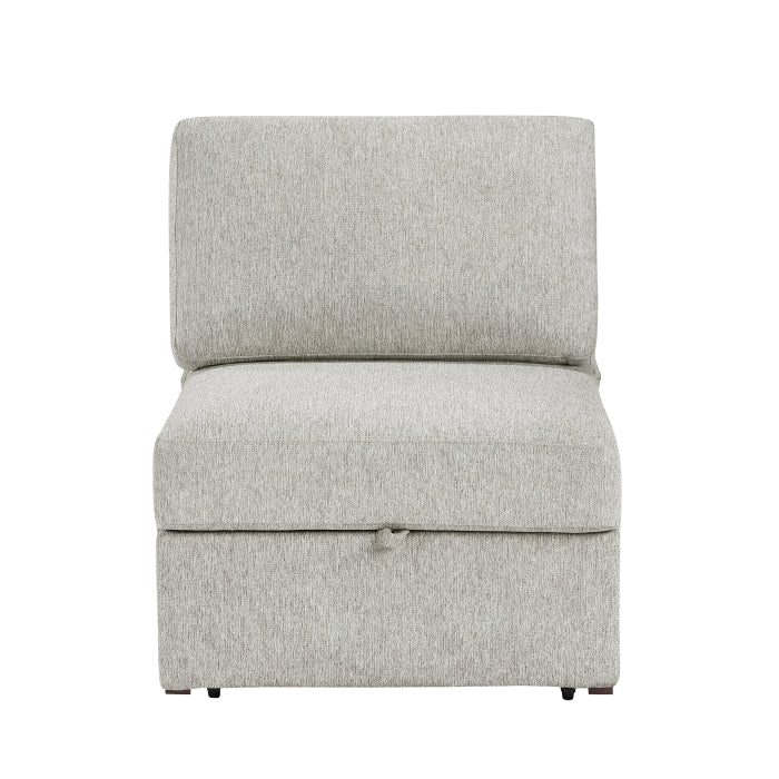 8548GY*4SCACCLA (4)3-Piece Sectional with Pull-out Bed and Click Motion Back - 8548GY*4SCACCLA