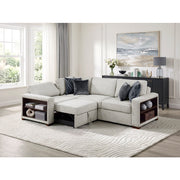 8548GY*4SCACCLA2 3-Piece Sectional with Pull-out Bed and Click Motion Back - 8548GY*4SCACCLA2