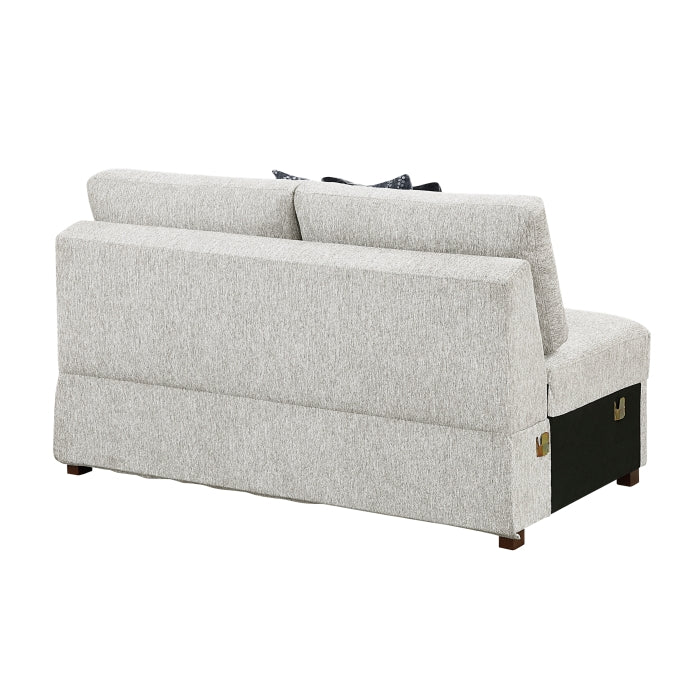 8548GY*4SCACCLA4 3-Piece Sectional with Pull-out Bed and Click Motion Back - 8548GY*4SCACCLA4