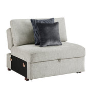 8548GY*4VC15ACLA (4)3-Piece Sectional with Two Reversible Chaises, Pull-out Bed, Hidden Storage, Click Motion Back and Two Track Arms - 8548GY*4VC15ACLA