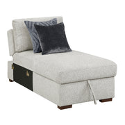 8548GY*4VC15ACLA4 (4)3-Piece Sectional with Two Reversible Chaises, Pull-out Bed, Hidden Storage, Click Motion Back and Two Roll Arms - 8548GY*4VC15ACLA4