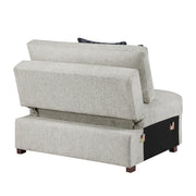 8548GY*5SC15ACLA 4-Piece Sectional with Reversible Chaise, Pull-out Bed, Hidden Storage and Click Motion Back - 8548GY*5SC15ACLA