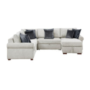 8548GY*5SC15ACLA4 4-Piece Sectional with Reversible Chaise, Pull-out Bed, Hidden Storage and Click Motion Back - 8548GY*5SC15ACLA4