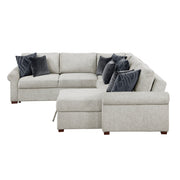 8548GY*5SC15ACLA4 4-Piece Sectional with Reversible Chaise, Pull-out Bed, Hidden Storage and Click Motion Back - 8548GY*5SC15ACLA4