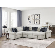 8548GY*5SC15ACLA4 4-Piece Sectional with Reversible Chaise, Pull-out Bed, Hidden Storage and Click Motion Back - 8548GY*5SC15ACLA4