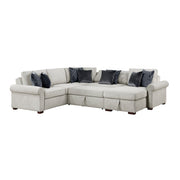 8548GY*5SC15ACLA4 4-Piece Sectional with Reversible Chaise, Pull-out Bed, Hidden Storage and Click Motion Back - 8548GY*5SC15ACLA4
