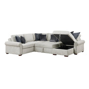8548GY*5SC15ACLA4 4-Piece Sectional with Reversible Chaise, Pull-out Bed, Hidden Storage and Click Motion Back - 8548GY*5SC15ACLA4