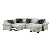 8548GY*5SC15ACLA4 4-Piece Sectional with Reversible Chaise, Pull-out Bed, Hidden Storage and Click Motion Back - 8548GY*5SC15ACLA4